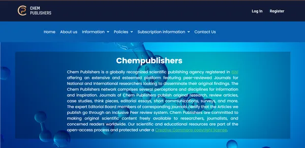 Chem Publishers scientific research and chemistry publishing platform
